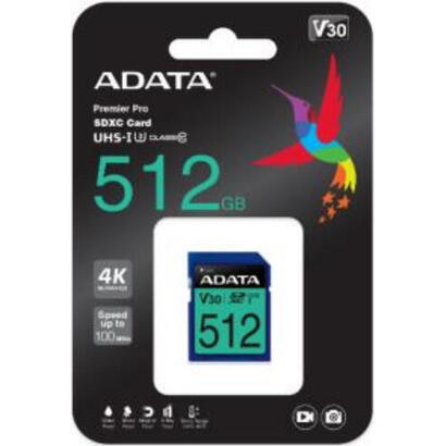 adata-premier-pro-memoria-flash-512-gb-sdxc-clase-10-uhs-i