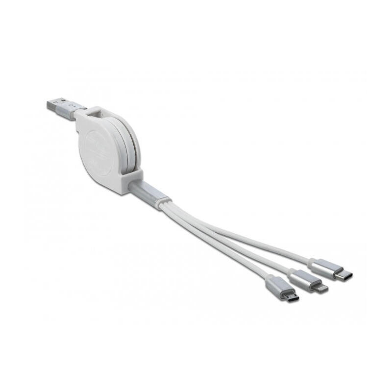 delock-85850-cable-usb-098-m-20-usb-a-usb-cmicro-usb-blightning-plata-blanco