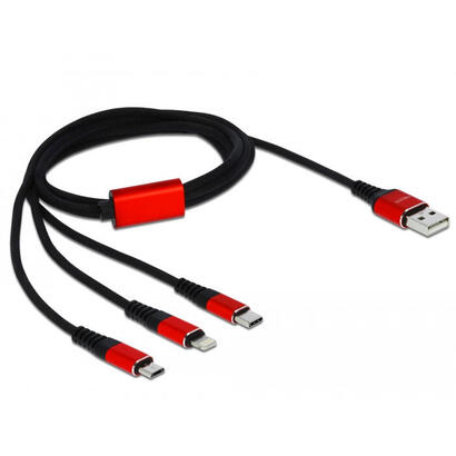 delock-85892-cable-usb-1-m-20-usb-a-usb-cmicro-usb-blightning-negro-rojo