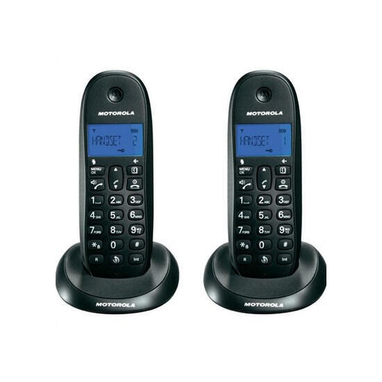 Tel/éfono Dect inal/ámbrico Color Negro Motorola CD4001 50 contactos, Manos Libres, funci/ón Alarma