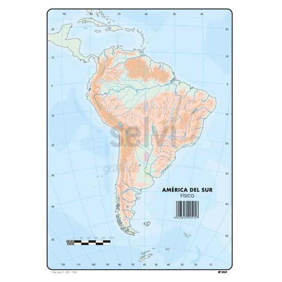 Selvi Mapa Mudo F Sico De America Del Sur A U