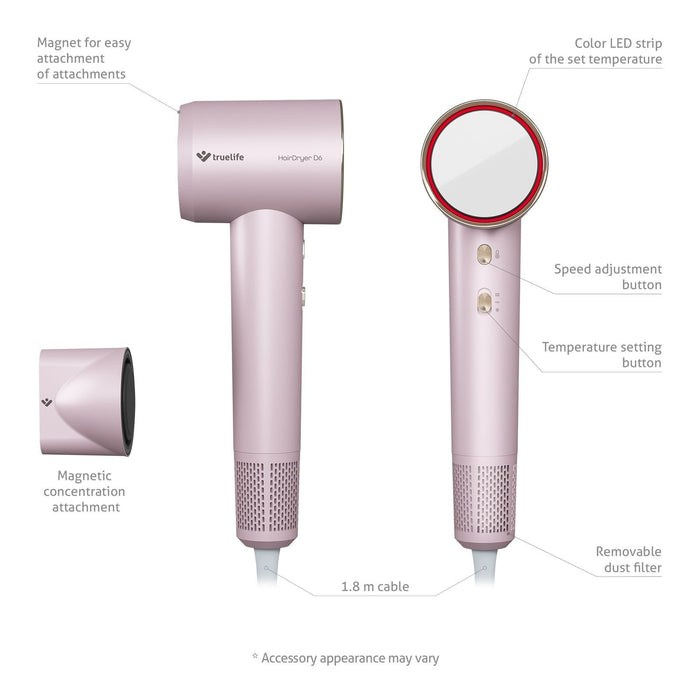 EAN 8595724900412 - TrueLife HairDryer D6 secador 1600 W Rosa imagen 7