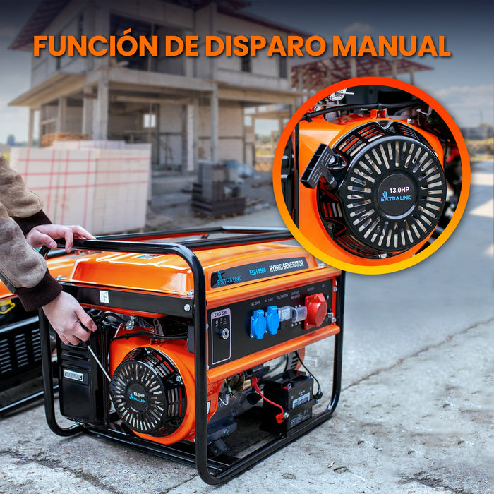 EAN 5905090330370 - Extralink EX.30370 motor-generador 5000 W 25 L Gas natural, Gas licuado del petróleo (LPG), Gasolina Negr imagen 18