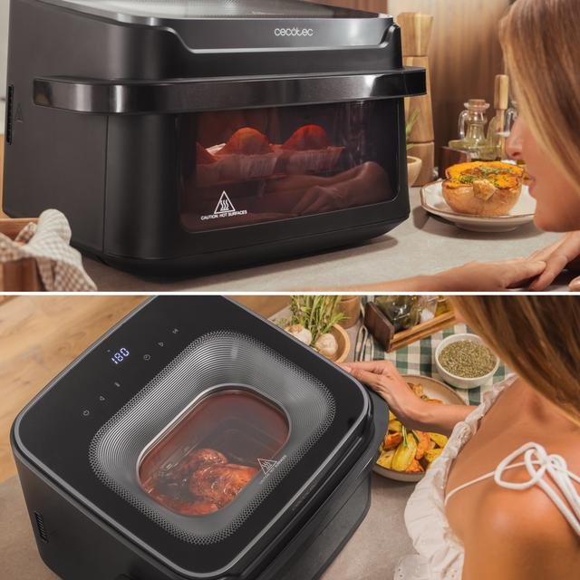 EAN 8447420197590 - Cecotec Cecofry Advance 10000 Full Vision Doble 10 L Independiente 2200 W Freidora de aire caliente Negro imagen 7