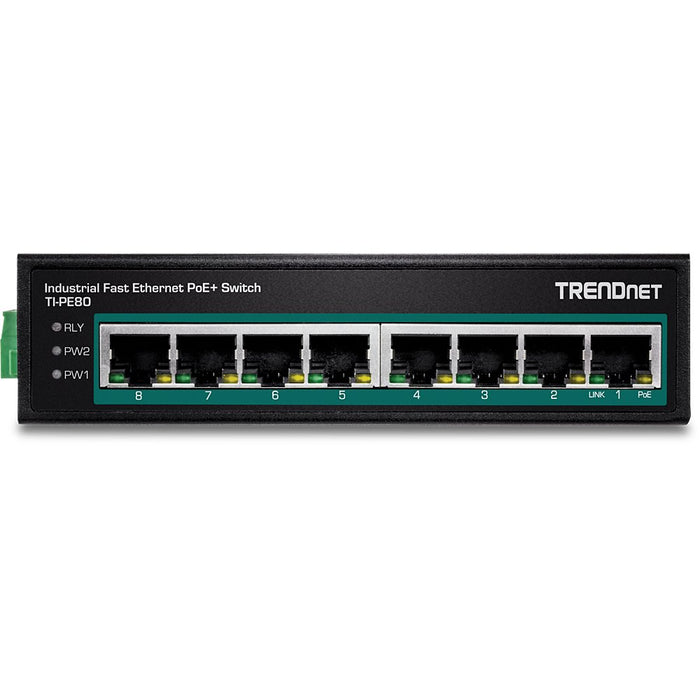 EAN 0710931161779 - Trendnet TI-PE80 switch No administrado Fast Ethernet (10/100) Energía sobre Ethernet (PoE) Negro imagen 3