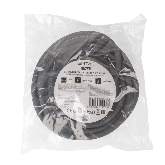 EAN 5999097905365 - Entac ESEC44G-5 base múltiple 5 m 1 salidas AC Interior / exterior Negro imagen 2