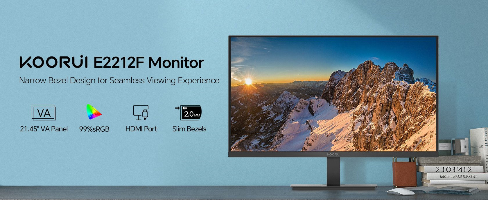 EAN 6940017321139 - Koorui E2212F pantalla para PC 54,5 cm (21.4") 1920 x 1080 Pixeles Full HD Negro imagen 9
