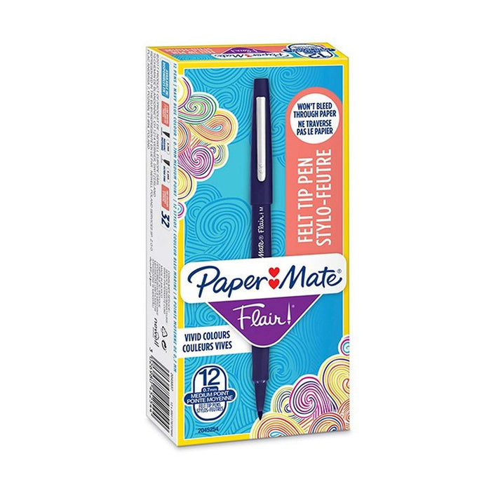 EAN 3026980452544 - Papermate Flair rotulador Medio Azul 12 pieza(s) imagen 1