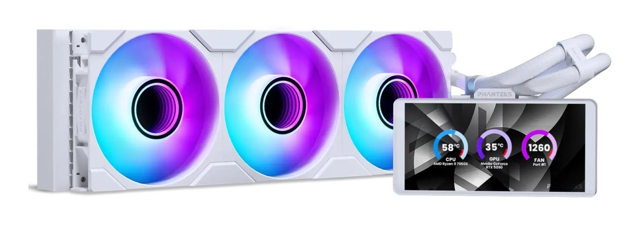 EAN 0886523004219 - Phanteks Glacier One 360M25 LCD Procesador Sistema de refrigeración líquida todo en uno 12 cm Blanco 1 pi imagen 1