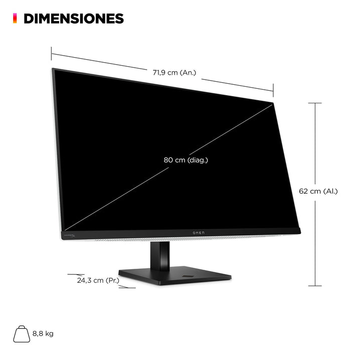 EAN 197961928082 - HP OMEN Transcend 31.5 inch UHD 240Hz OLED Gaming Monitor - Transcend 32 pantalla para PC 80 cm (31.5") 38 imagen 11