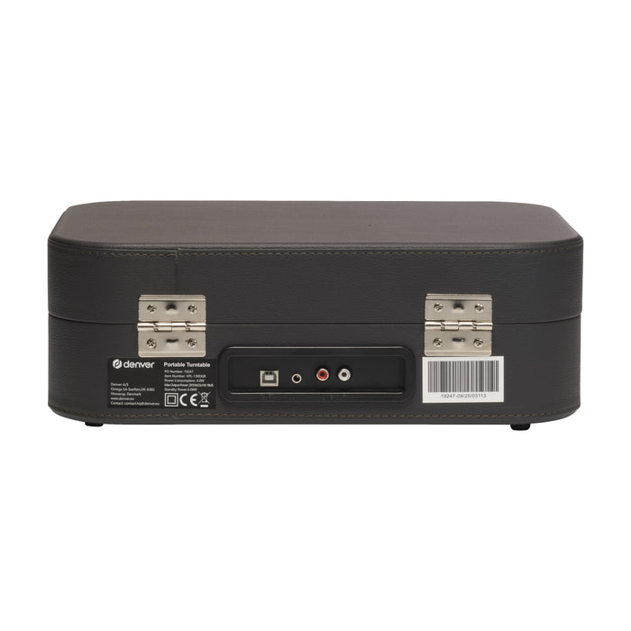 EAN 5706751090370 - Denver VPL-130DGR tocadisco Tocadiscos de tracción directa Negro Semiautomático imagen 23