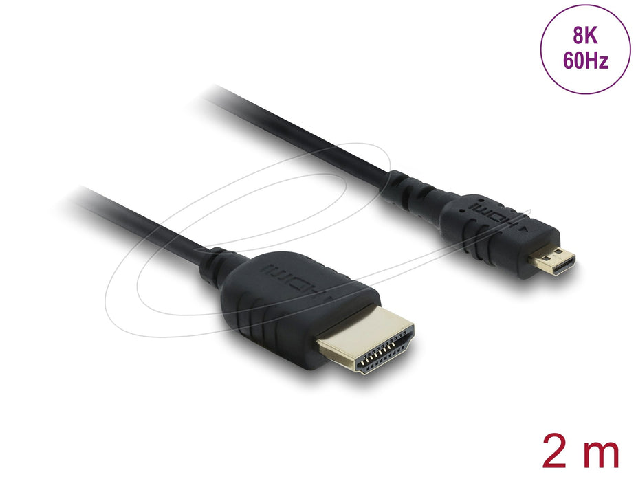 EAN 4043619816910 - DeLOCK 81691 cable HDMI 2 m HDMI tipo A (Estándar) HDMI tipo D (Micro) Negro imagen 2