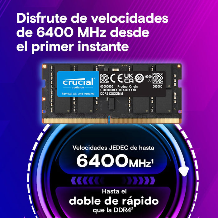 EAN 649528940643 - Crucial CT2K16G64C52CS5 módulo de memoria 32 GB 2 x 16 GB DDR5 6400 MT/s 262-pin SO-DIMM imagen 2
