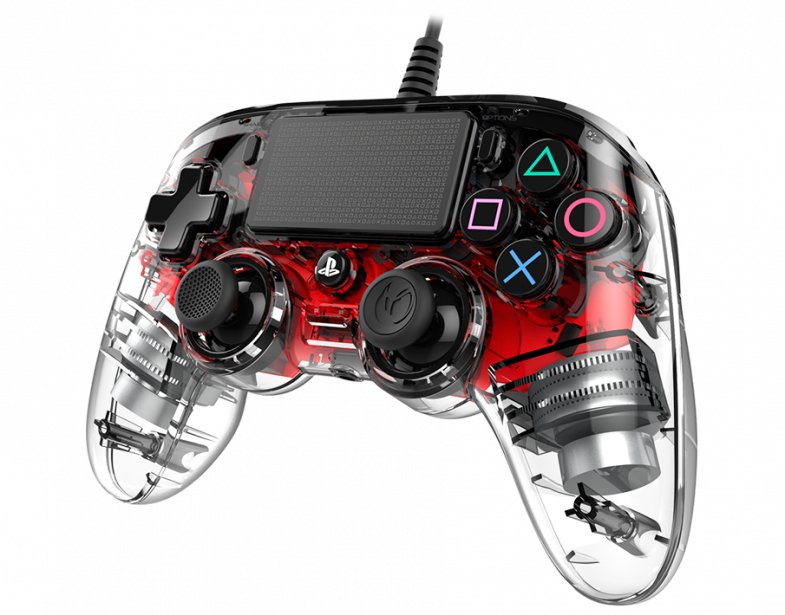 EAN 3499550360837 - NACON PS4OFCPADCLRED mando y volante Rojo, Transparente USB Gamepad Analógico/Digital PC, PlayStation 4 imagen 2