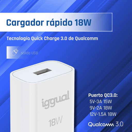 EAN 8435364317174 - iggual IGG317174 cargador de dispositivo móvil Universal Blanco USB Interior imagen 2