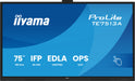 EAN 4948570125746 - iiyama TE7513A-B2AG pantalla de señalización Panel plano interactivo 190,5 cm (75") Wifi 500 cd / m² 4K U imagen 3