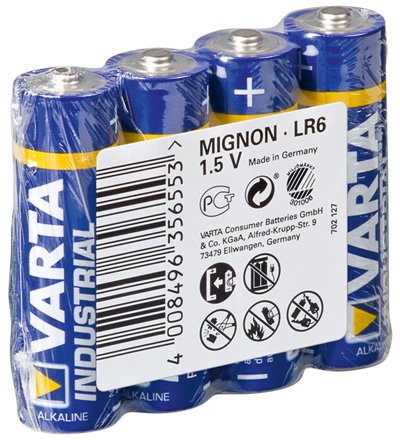 EAN 4008496356553 - Varta LR6 4-SP Industrial Batería de un solo uso AA Alcalino imagen 1