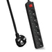 EAN 4005938628100 - Helos 262810 base múltiple 3 m 6 salidas AC Interior Negro imagen 1