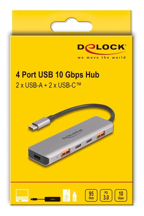EAN 4043619643028 - DeLOCK 64302 base para portátil y replicador de puertos Alámbrico USB 3.2 Gen 2 (3.1 Gen 2) Type-C Gris imagen 3