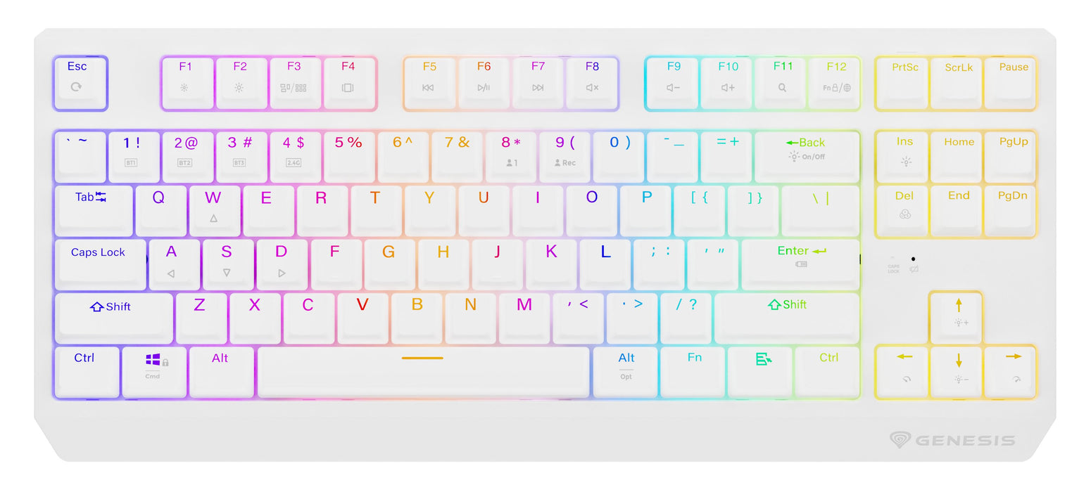 EAN 5901969444469 - GENESIS Thor 230 TKL teclado Juego USB + RF Wireless + Bluetooth QWERTY Inglés de EE. UU. Blanco imagen 3