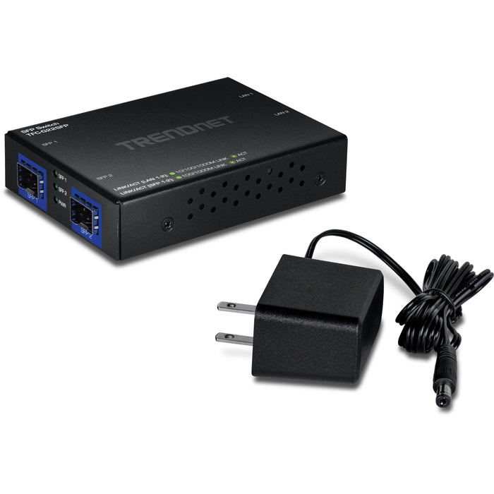 EAN 710931504798 - Trendnet TFC-G22SFP switch No administrado Gigabit Ethernet (10/100/1000) Negro imagen 4