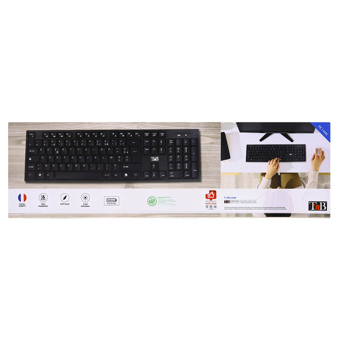EAN 3303170098240 - T'nB KBWBK teclado Universal RF inalámbrico AZERTY Francés Negro imagen 6