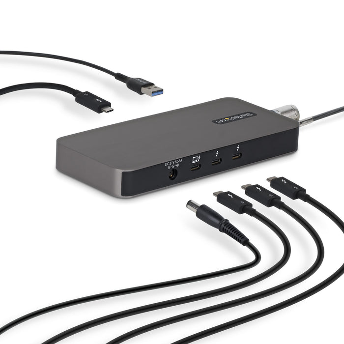EAN 65030925709 - StarTech.com 303UE-TB5-HUB hub de interfaz Thunderbolt 5 80 Mbit/s Gris imagen 4
