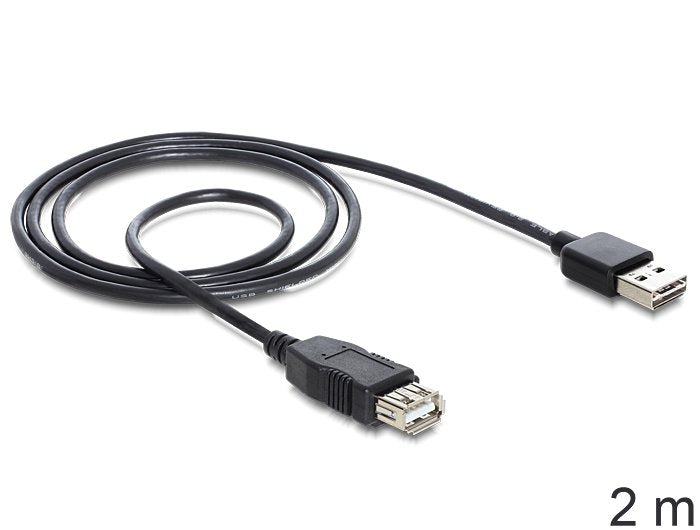 EAN 4043619833719 - DeLOCK EASY-USB 2.0-A - USB 2.0-A, 2m cable USB USB A Negro imagen 1