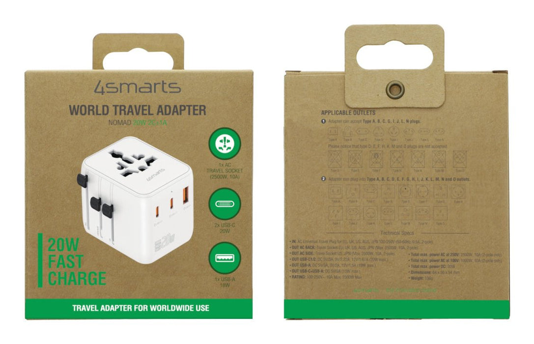 EAN 4252011912599 - 4smarts 541645 adaptador de enchufe eléctrico Modular Universal Blanco imagen 8