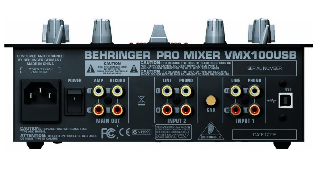 EAN 4033653130363 - Behringer VMX100USB mezclador DJ 2 canales Negro imagen 3