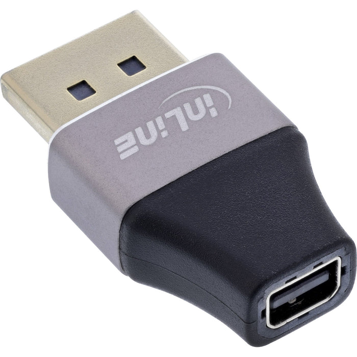 EAN 4043718338108 - InLine 17291B cambiador de género para cable DisplayPort Mini DisplayPort Negro, Gris imagen 2