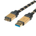 EAN 7611990195558 - ROLINE 11.02.8879 cable USB USB 3.2 Gen 1 (3.1 Gen 1) 2 m USB A Micro-USB B Negro, Oro imagen 3