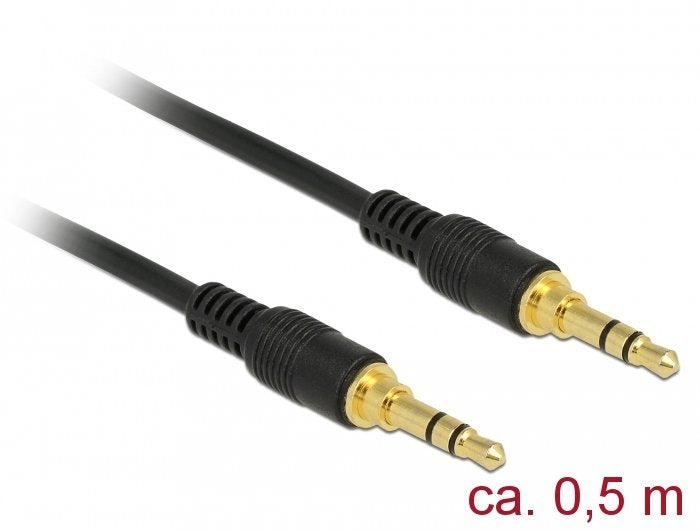 EAN 4043619855452 - DeLOCK 85545 cable de audio 0,5 m 3,5mm Negro imagen 1