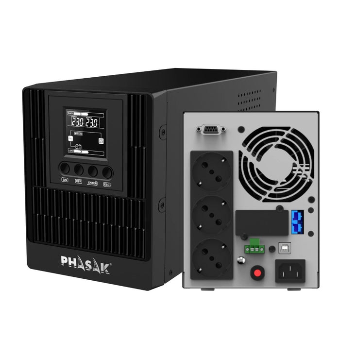 EAN 5605922026999 - Phasak Smart Pro sistema de alimentación ininterrumpida (UPS) Doble conversión (en línea) 1 kVA 1000 W 3  imagen 1