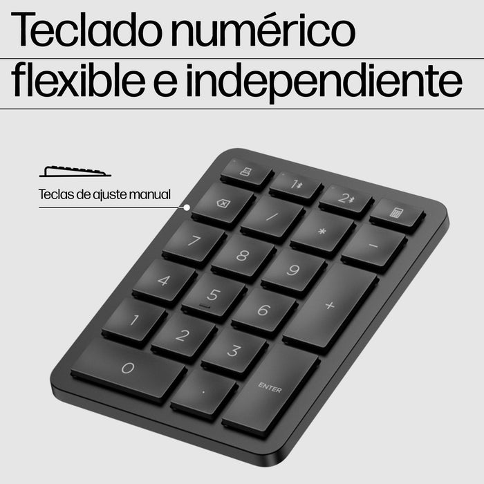 EAN 0197192177761 - HP 965 BLK Ergonomic Wireless Keyboard teclado Hogar RF Wireless + Bluetooth Negro imagen 7