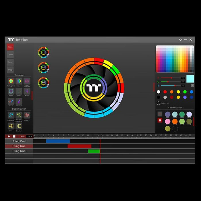 EAN 4713227523356 - Thermaltake Riing Quad 14 RGB Carcasa del ordenador Ventilador 14 cm Blanco imagen 6