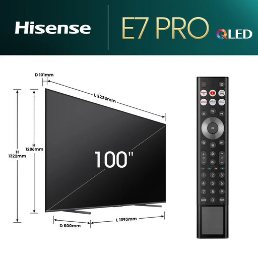 EAN 6942351403045 - Hisense 100E77NQ PRO 2,54 m (100") 4K Ultra HD Smart TV Wifi Negro 800 cd / m² imagen 2