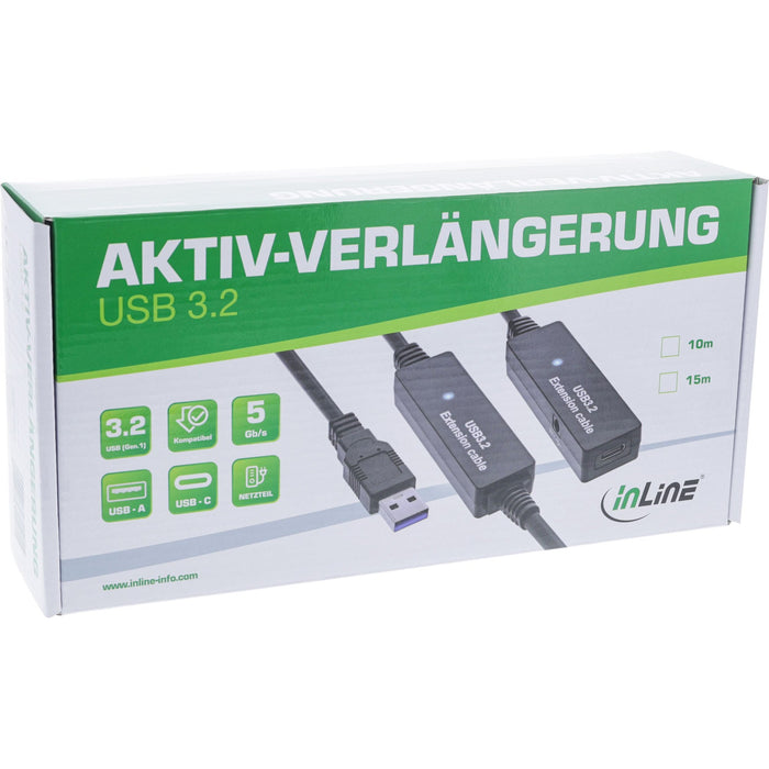 EAN 4043718315062 - InLine 35656B cable USB USB 3.2 Gen 1 (3.1 Gen 1) 15 m USB A USB C 5 Gbit/s Negro imagen 4