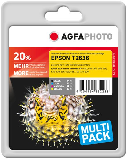 EAN 4250164832238 - AgfaPhoto APET263SETD cartucho de tinta 1 pieza(s) Negro, Cian, Magenta, Amarillo imagen 1