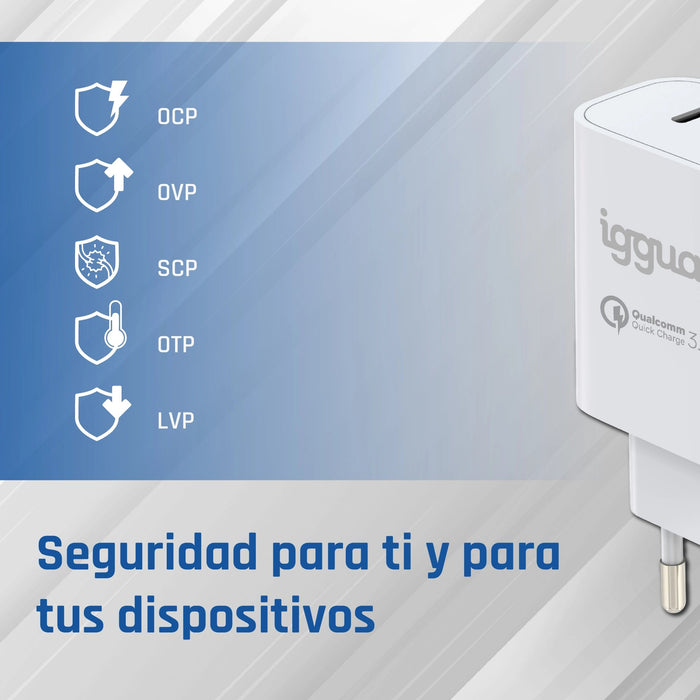 EAN 8435364317419 - iggual IGG317419 cargador de dispositivo móvil Universal Blanco Carga rápida Interior imagen 8