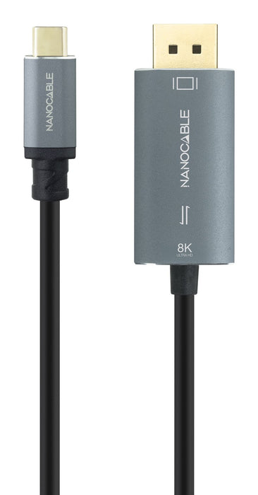 EAN 8433281017405 - Nanocable 10.15.5022 adaptador de cable de vídeo 2 m USB Tipo C DisplayPort Negro imagen 2