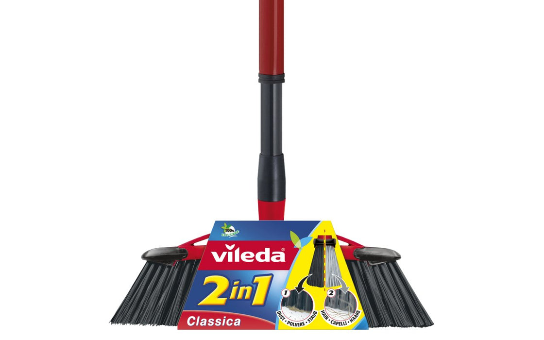 EAN 8001940012131 - Vileda 143783 escoba Interior Cerda dura / blanda Tereftalato de polietileno (PET) Negro, Gris, Rojo imagen 1
