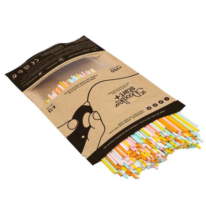 EAN 0817005023978 - 3Doodler Start Eco Plastic - Fire and Ice Mixed Bag 250 Plástico compostable Naranja, Turquesa, Blanco, A imagen 1