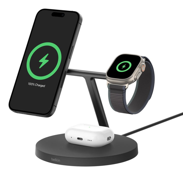 EAN 0745883900329 - Belkin BoostCharge Pro Auriculares, Smartphone, Reloj inteligente Negro USB Cargador inalámbrico Carga rá imagen 4
