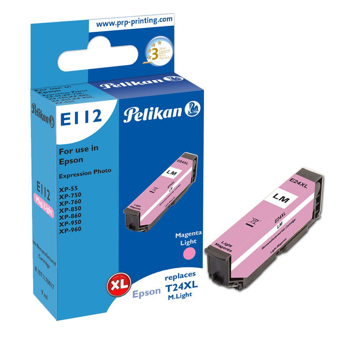 EAN 4018474709172 - Pelikan E112 cartucho de tinta 1 pieza(s) Compatible Alto rendimiento (XL) Magenta claro imagen 1