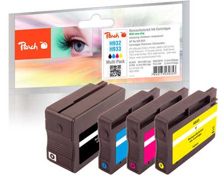 EAN 7640173430353 - Peach 0F319883 cartucho de tinta 4 pieza(s) Negro, Azul, Magenta, Amarillo imagen 1