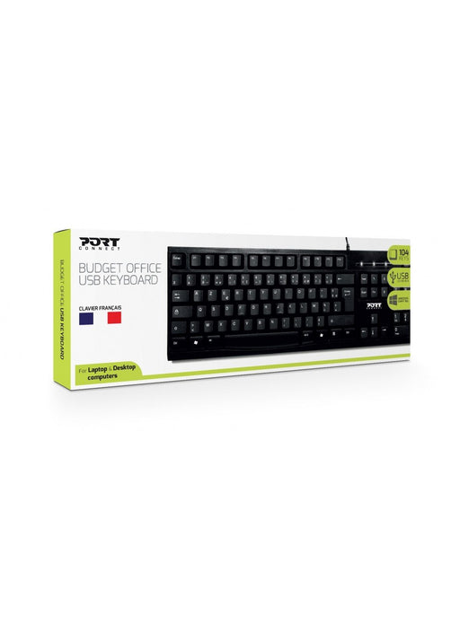 EAN 3567049007539 - Port Designs 900753 teclado Oficina USB AZERTY Francés Negro imagen 1