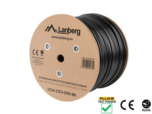EAN 5901969421859 - Lanberg LCU6-21CU-0305-BK cable de red Negro 305 m Cat6 U/UTP (UTP) imagen 3