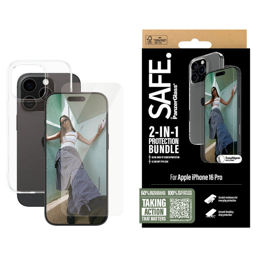 EAN 5715685003547 - PanzerGlass SAFE. by ® 2-in-1 Protection Bundle iPhone 16 Pro Protector de pantalla Apple 1 pieza(s) imagen 2