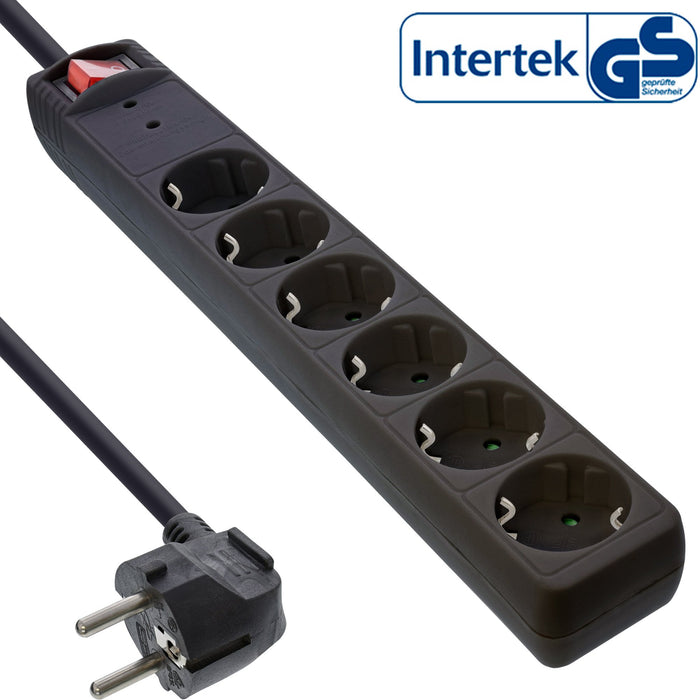 EAN 4043718188277 - InLine 16461P limitador de tensión Negro 6 salidas AC 230 V 1,5 m imagen 1